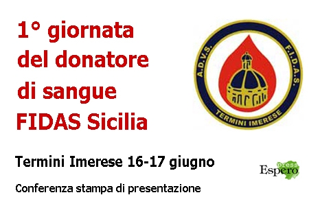 Prima giornata del Donatore FIDAS Sicilia – Conferenza stampa presentazione