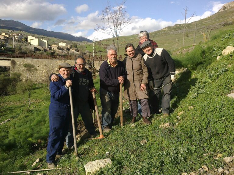 Due piante di carrubo nel giardino della memoria dedicato a Epifanio Li Puma