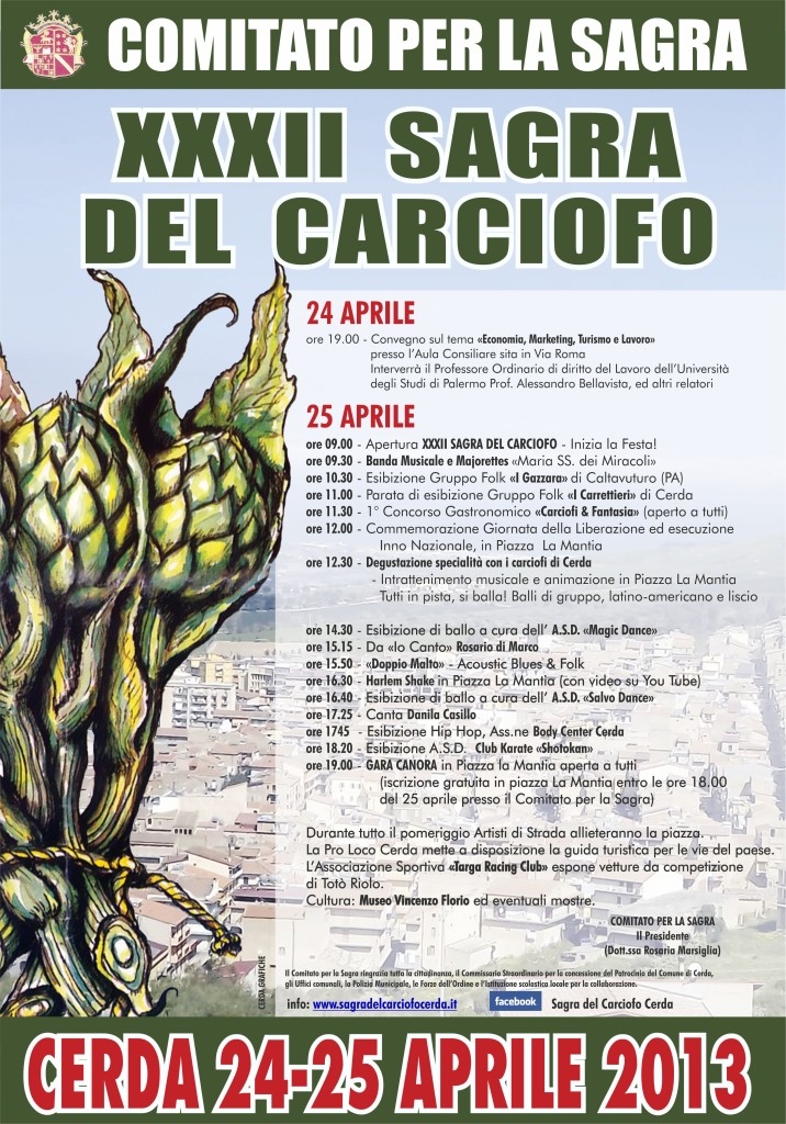 24 e 25 aprile: XXXII Sagra del Carciofo