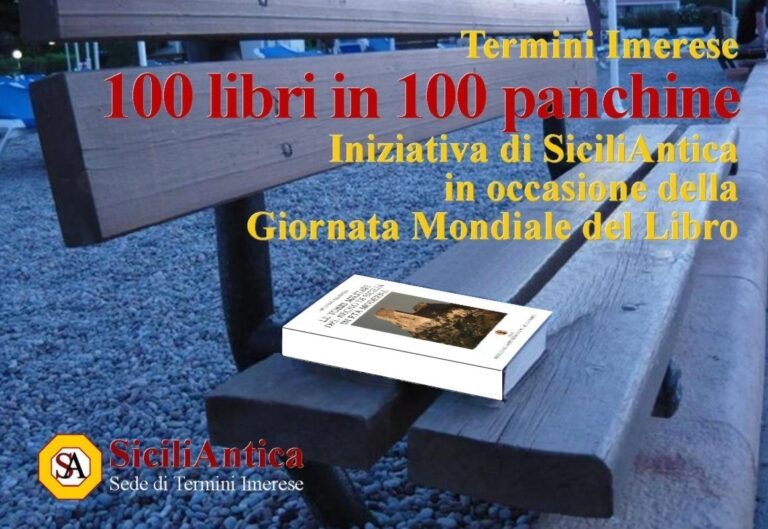 100 libri in 100 panchine. Iniziativa di SiciliAntica in occasione della Giornata Mondiale del Libro