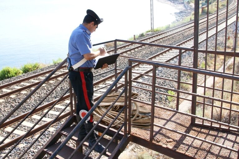 Ladri di “oro rosso” sorpresi nel cuore della notte a rubare cavi di rame della linea ferroviaria Palermo-Messina. Arrestati dai Carabinieri