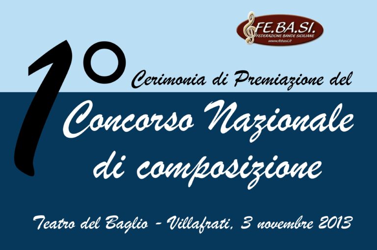 Villafrati. Premiazione 1° Concorso nazionale di composizione