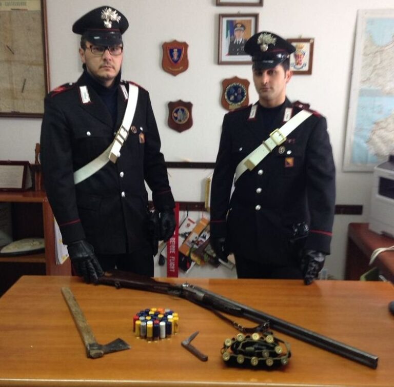 Carabinieri di Cefalù arrestano 61enne in possesso di fucile con matricola abrasa
