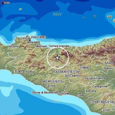 Scossa di terremoto magnitudo 2.4 sulle Madonie