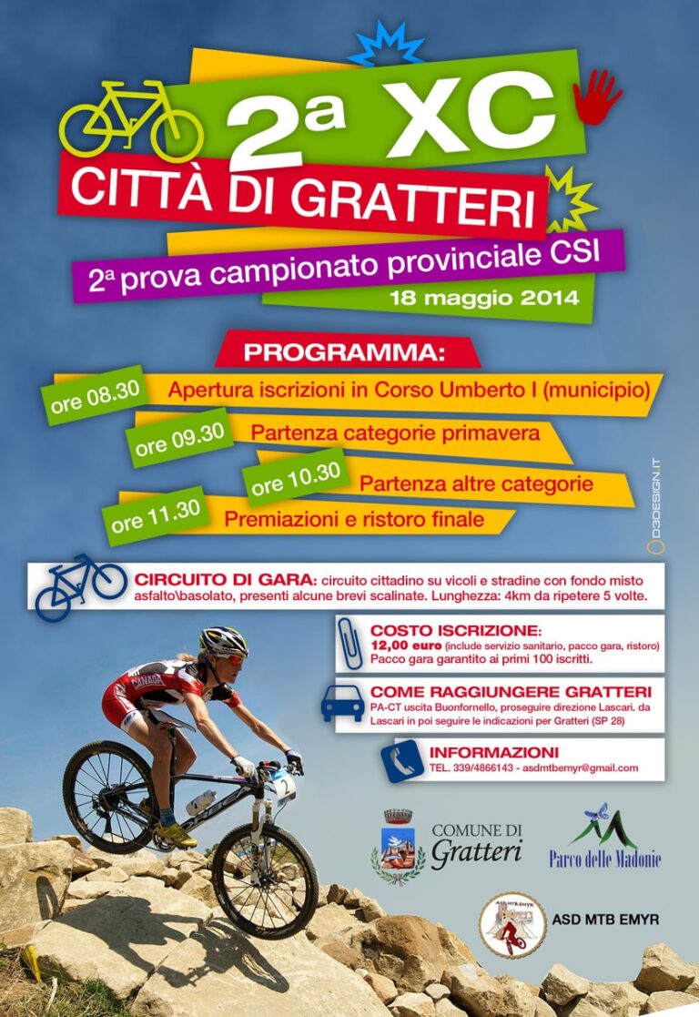 Domenica 18 maggio la seconda edizione del “Crosscountry Città di Gratteri”