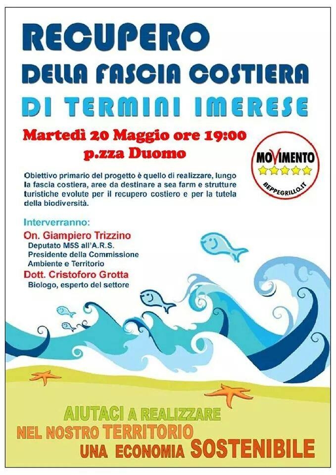 Secondo incontro pubblico “Recupero della fascia costiera: soluzioni e prospettive”, l’incontro targato M5s, domani in piazza Duomo