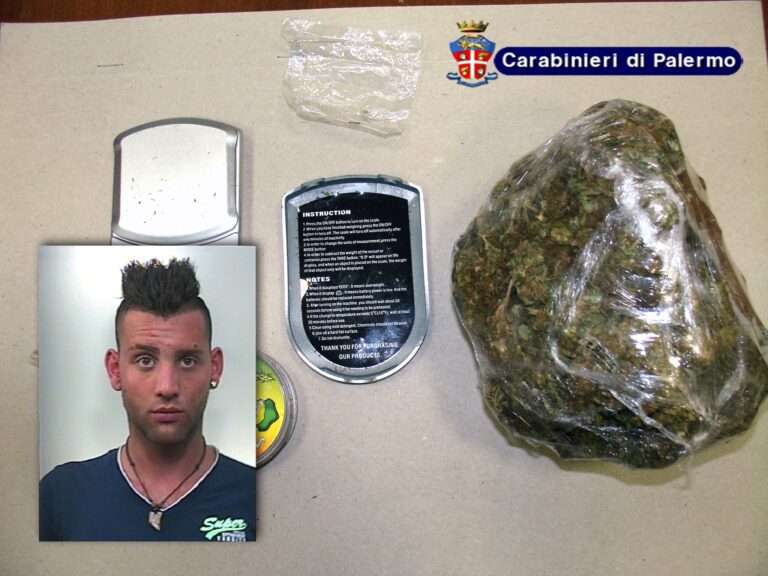 21enne di Castelbuono arrestato alla stazione con 240 gr di Marjuana