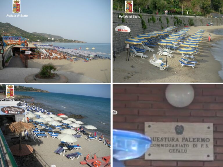 Blitz della Polizia di Cefalù sul Lungomare. Un terzo dei lidi occupa abusivamente aree pubbliche