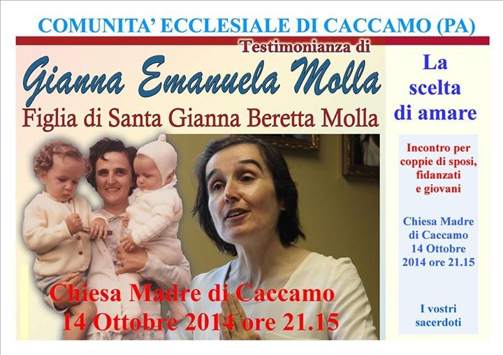 Incontro testimonianza con Gianna Emanuela Molla, figlia di santa Gianna Beretta Molla
