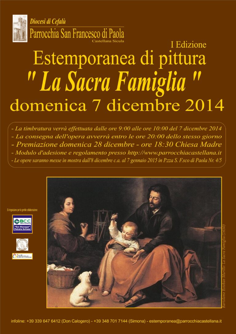 Castellana Sicula: I edizione del concorso Estemporanea di Pittura “La Sacra Famiglia”