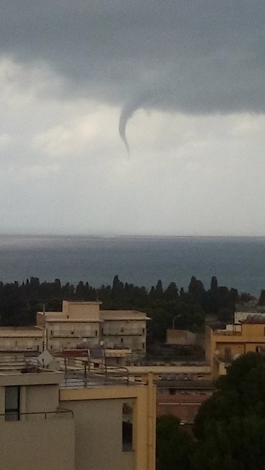 Tromba marina sulla costa imerese