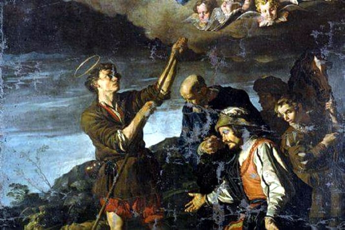 Il dipinto il Miracolo di Sant’Isidoro di Mattia Stomer all’Expo di Milano su richiesta di Vittorio Sgarbi