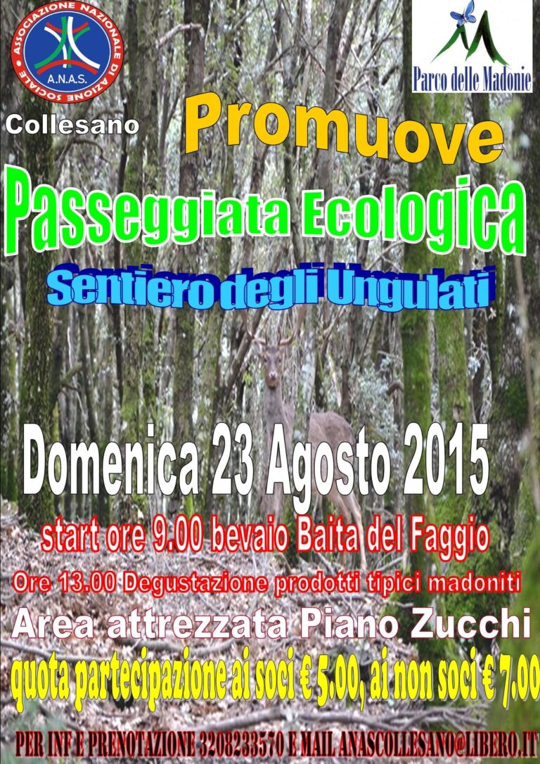 Passeggiata ecologica sul sentiero degli ungulati