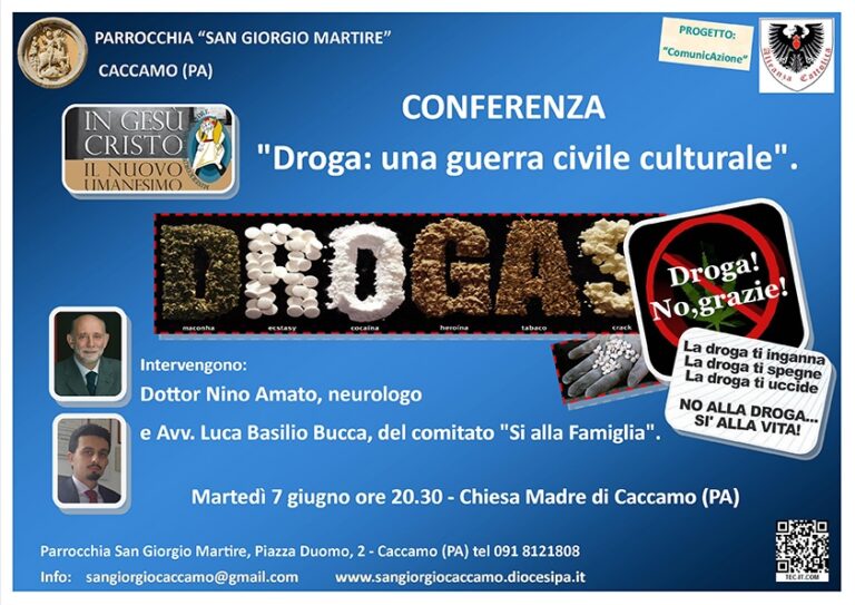 Conferenza: “Droga: una guerra civile culturale”