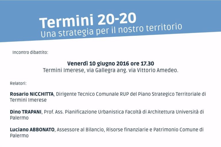 Termini 20-20. Una strategia per il nostro territorio