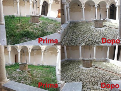 Ultimati i lavori di pulizia torna a splendere l’antico chiostro di Santa Maria di Gesù a Collesano