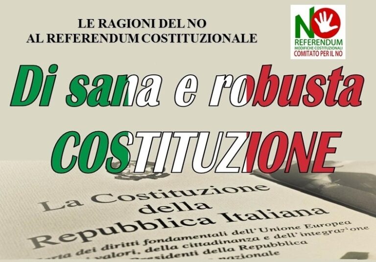 “Di sana e robusta Costituzione”. Il Comitato per il No di Castelbuono organizza un’iniziativa pubblica