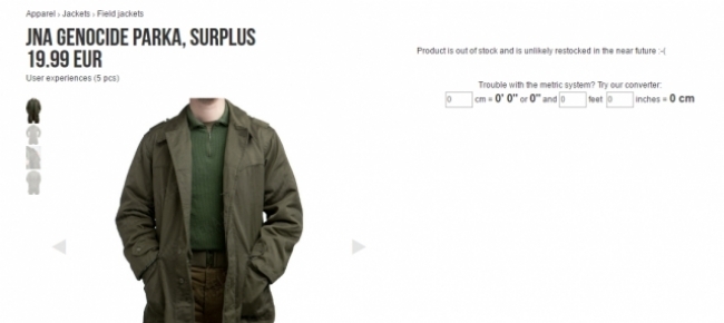 Finlandia, in vendita on line le “giacche del genocidio” dell’ex Jugoslavia. Si tratta di giacche utilizzate dai soldati serbi durante le guerre degli anni novanta. Giallo sugli acquirenti