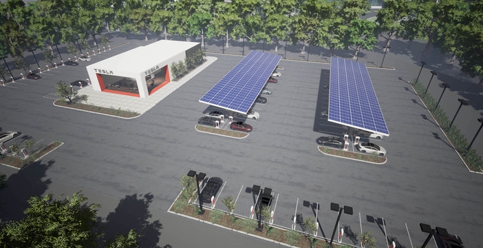Campofelice di Roccella verde. Arriva un Supercharger Tesla
