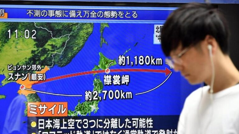 Missile nordcoreano sorvola il Giappone