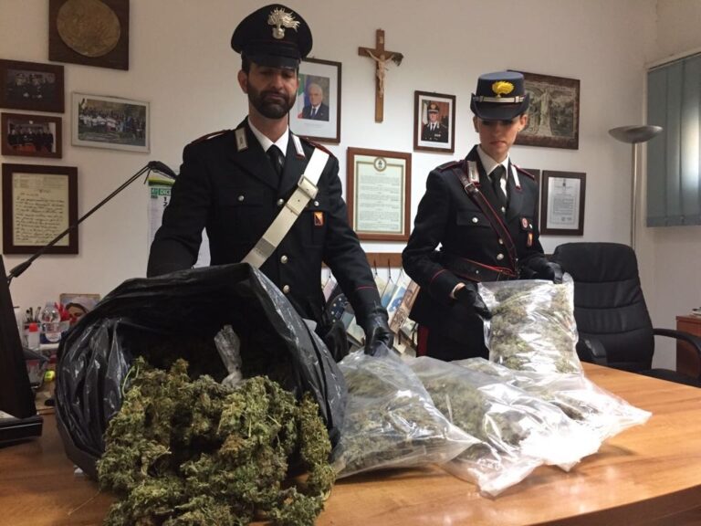 Blitz antidroga dei Carabinieri: rinvenuto laboratorio in una stanza bunker. Arrestati quattro giovani