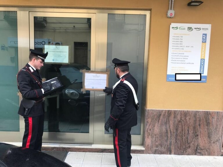 Disposto dal GIP del Tribunale di Termini Imerese: sequestro preventivo di una sede della “Caf-Fapi”