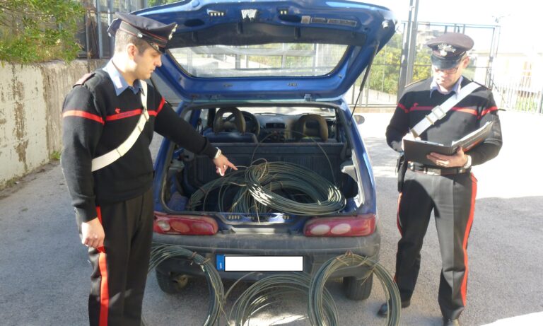 Petralia Sottana, Carabinieri arrestano due giovani per furto di cavi di rame dalla rete Enel