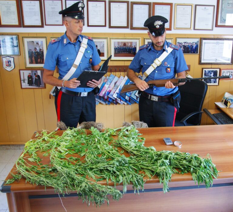41 arrestato per spaccio, allaccio abusivo e possesso di una carabina rubata a Trabia tre anni fa