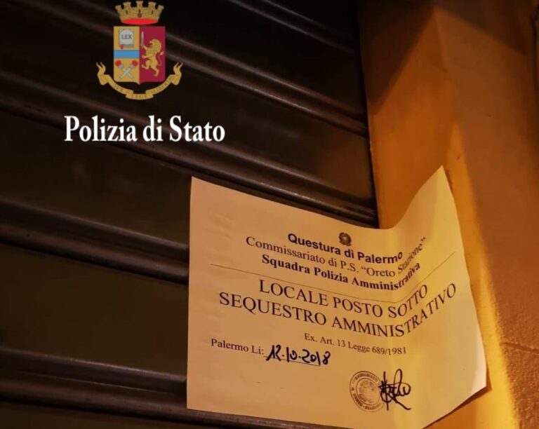 Movida. La Polizia sequestra 3 locali ed eleva sanzioni per circa 50.000,00 euro