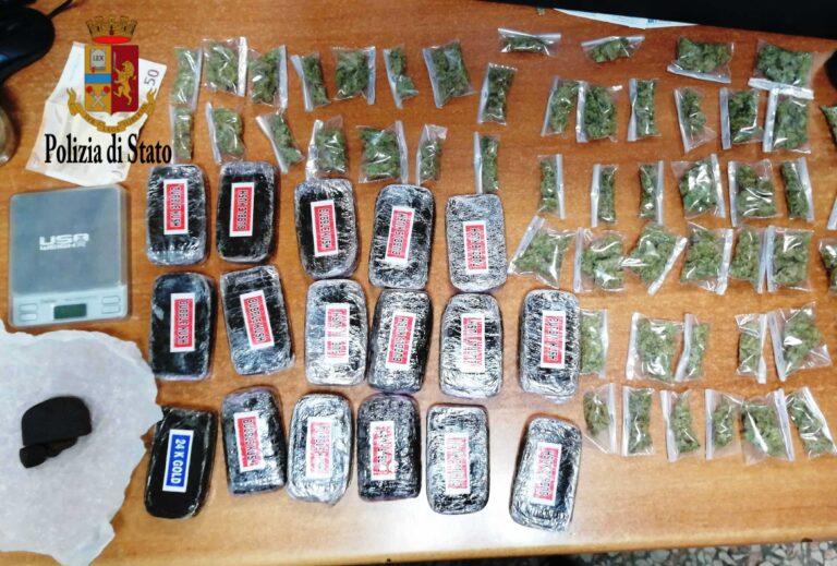 Arrestato malvivente: nell’appartamento custodiva 2 kg di stupefacenti