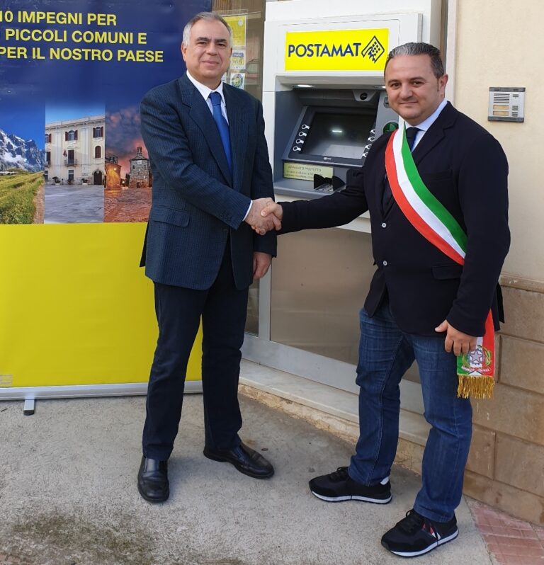 Poste italiane. Scillato, inaugurato alla presenza del Sindaco primo sportello automatico Postamat