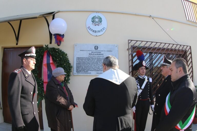 Scillato, intitolazione della stazione carabinieri al brigadiere Eolo Adorni