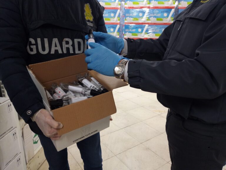 Trabia, Guardia di Finanza sequestra in un minimarket flaconi di gel igienizzante venduti senza etichetta