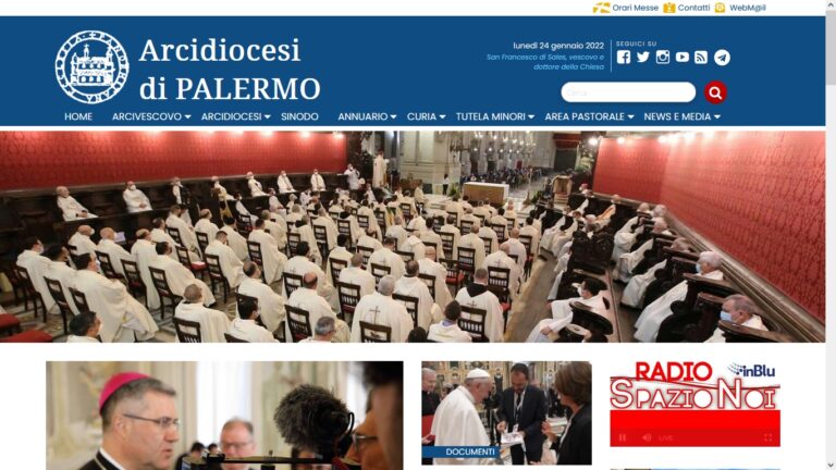 L’Arcidiocesi di Palermo si rifà il look, è online il nuovo sito istituzionale