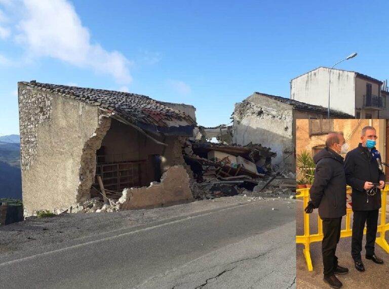 Frana a Polizzi Generosa: sopralluogo dell’assessore regionale alle Infrastrutture Marco Falcone