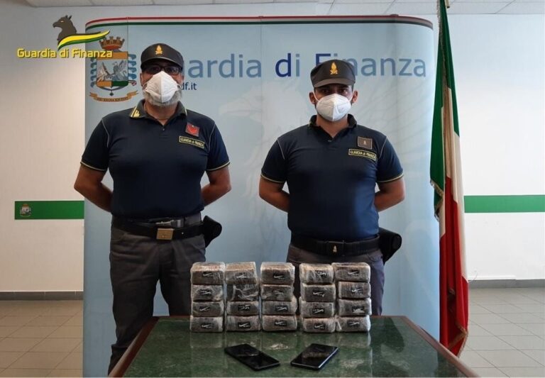 Buonfornello, Guardia di Finanza sequestra 10 kg di hashish: arrestati due corrieri
