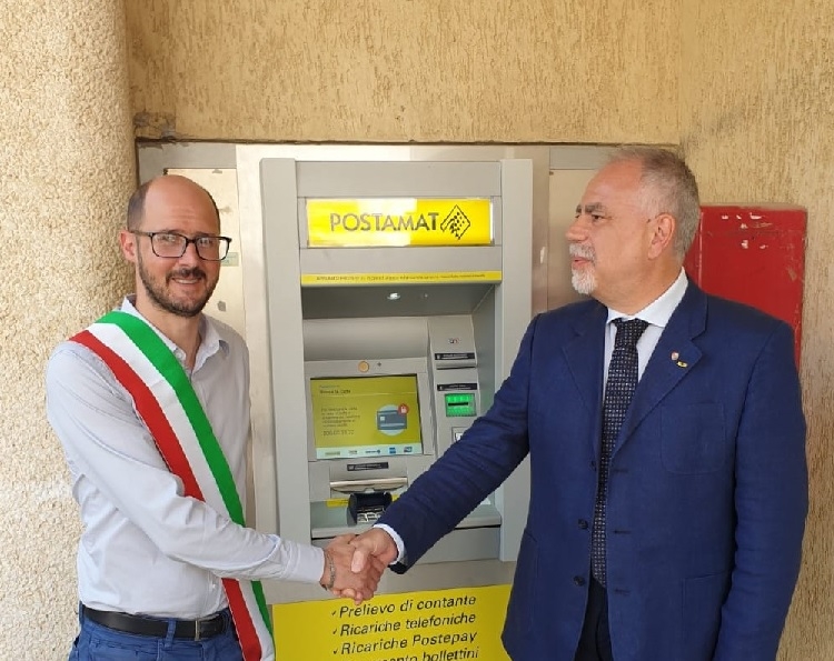 Valledolmo, Poste Italiane inaugura nuovo ATM Postamat