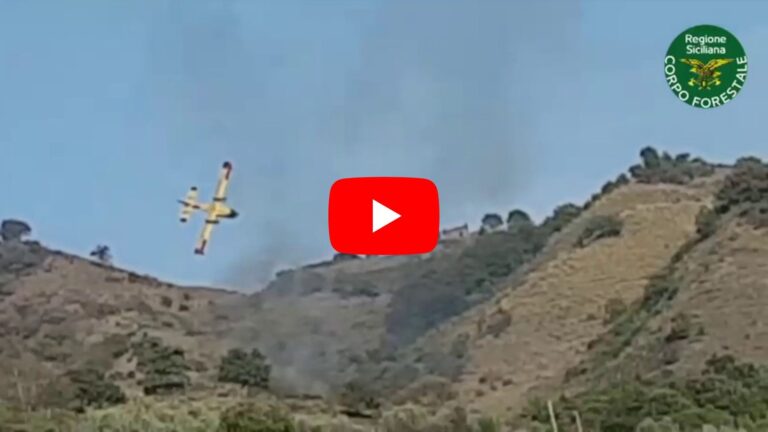 Canadair caduto sull’Etna: il video dello schianto