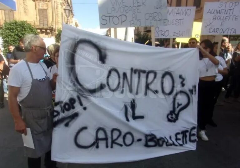 Manifestazioni di lunedì contro caro bollette: delegazione associazioni di categoria saranno ricevuti dal presidente Schifani