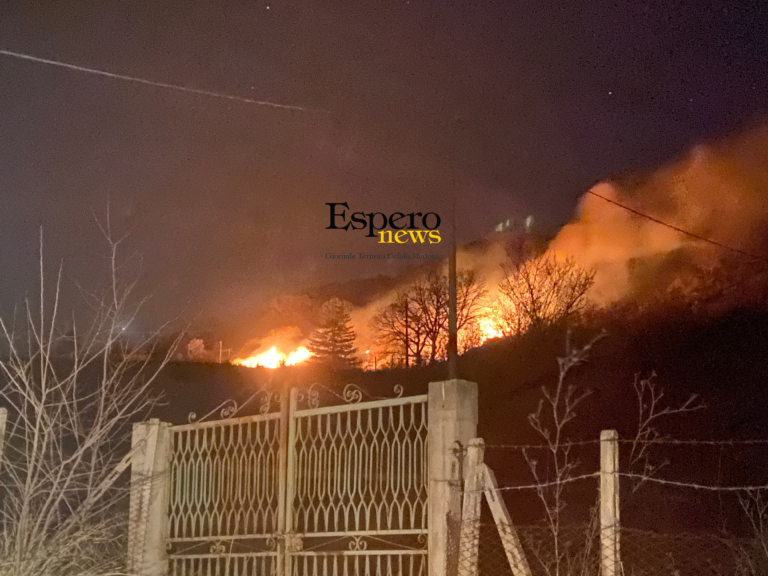 Isnello: incendio sulla strada provinciale