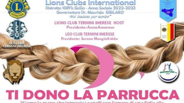 “Ti dono la parrucca”: iniziativa dei Lions Termini Imerese Host, domani 30 aprile