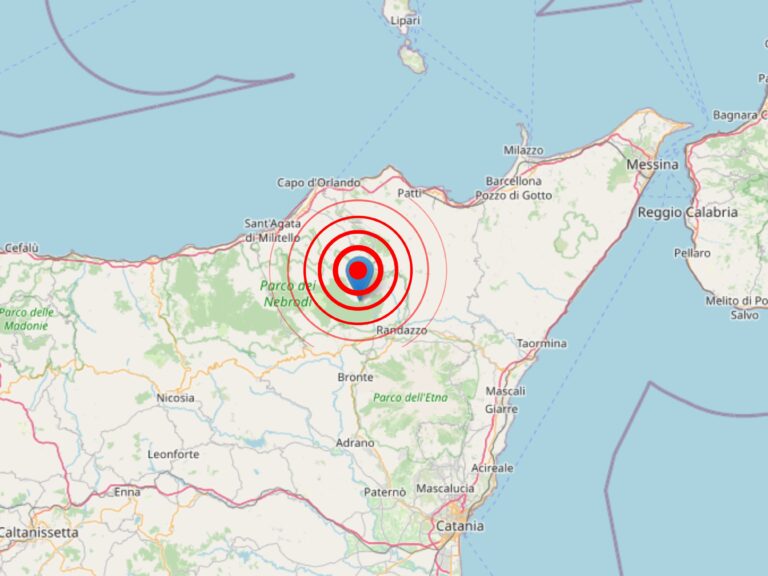 Terremoto di magnitudo 3.6, scossa avvertita nel nordest della Sicilia