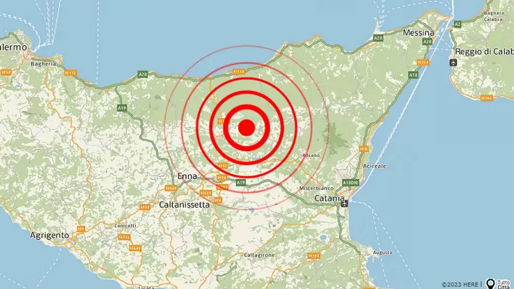 Scossa di terremoto tra 3.6 e 4 in provincia di Enna, avvertita anche a Petralia Sottana