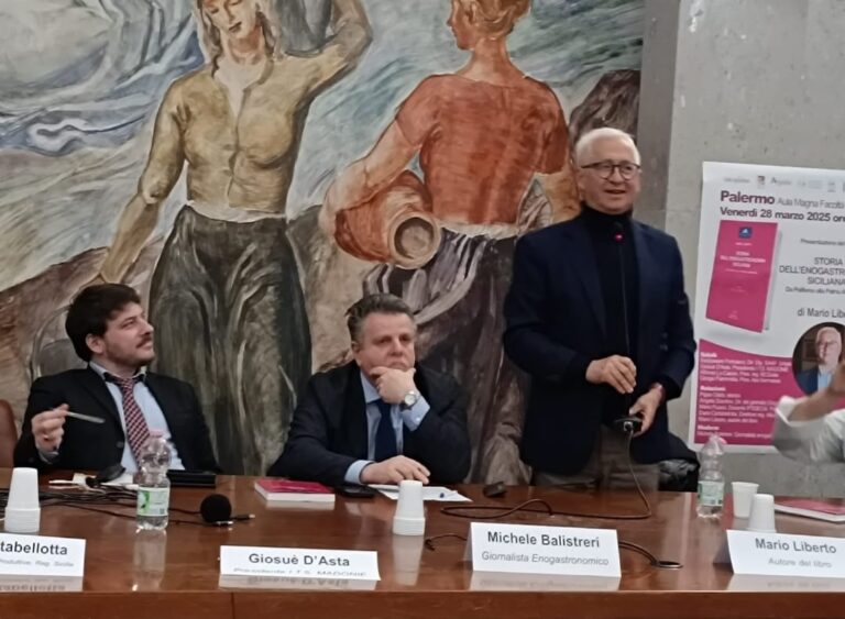 “Storia dell’enogastronomia siciliana. Da Polifemo alla Patria alimentare”: presentato il libro di Mario Liberto