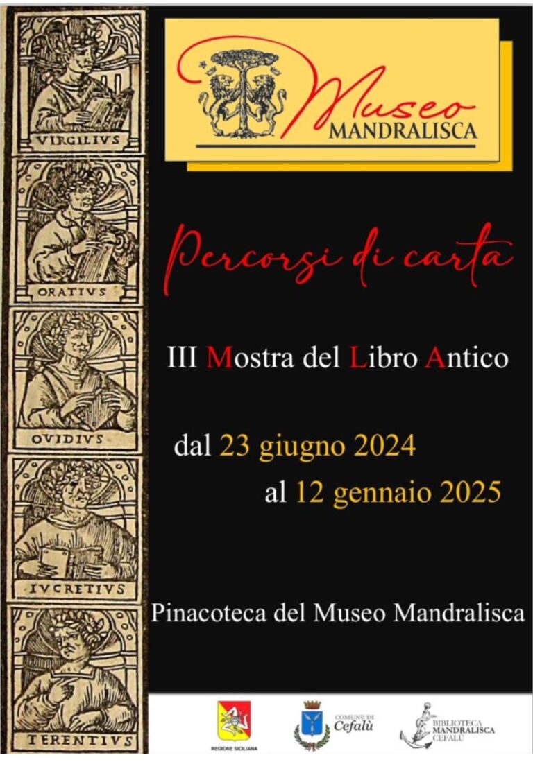 Dal 23 Giugno al museo Mandralisca “Percorsi di Carta”: preziosi volumi antichi in mostra.