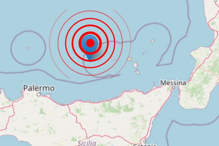 Scossa nel Tirreno Meridionale, sisma 4.6 avvertito lungo la costa tirrenica